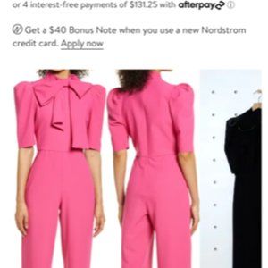 Ara Tie Neck Puff Sleeve Jumpsuit by BLACK HALO (Nordstrom purchase)